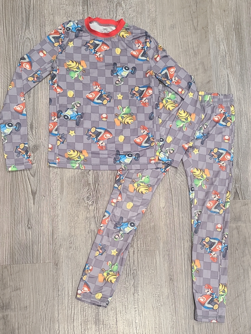 Cuddl Duds Mario Cart Pajama Set Size Medium